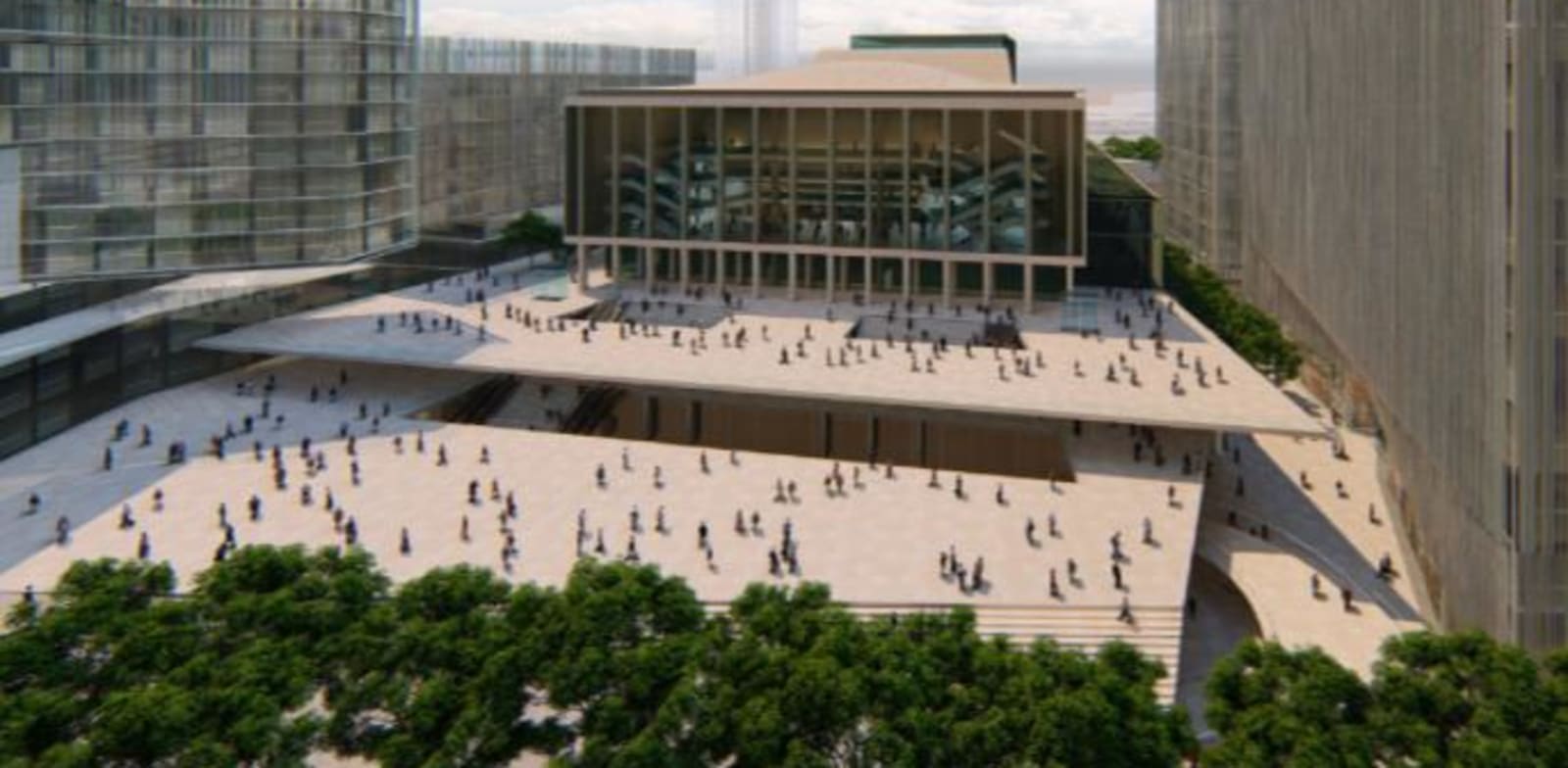 הדמייה פרויקט בניני האומה ירושלים / צילום: מתוך נספח בינוי לתב"ע מס 101-0183756