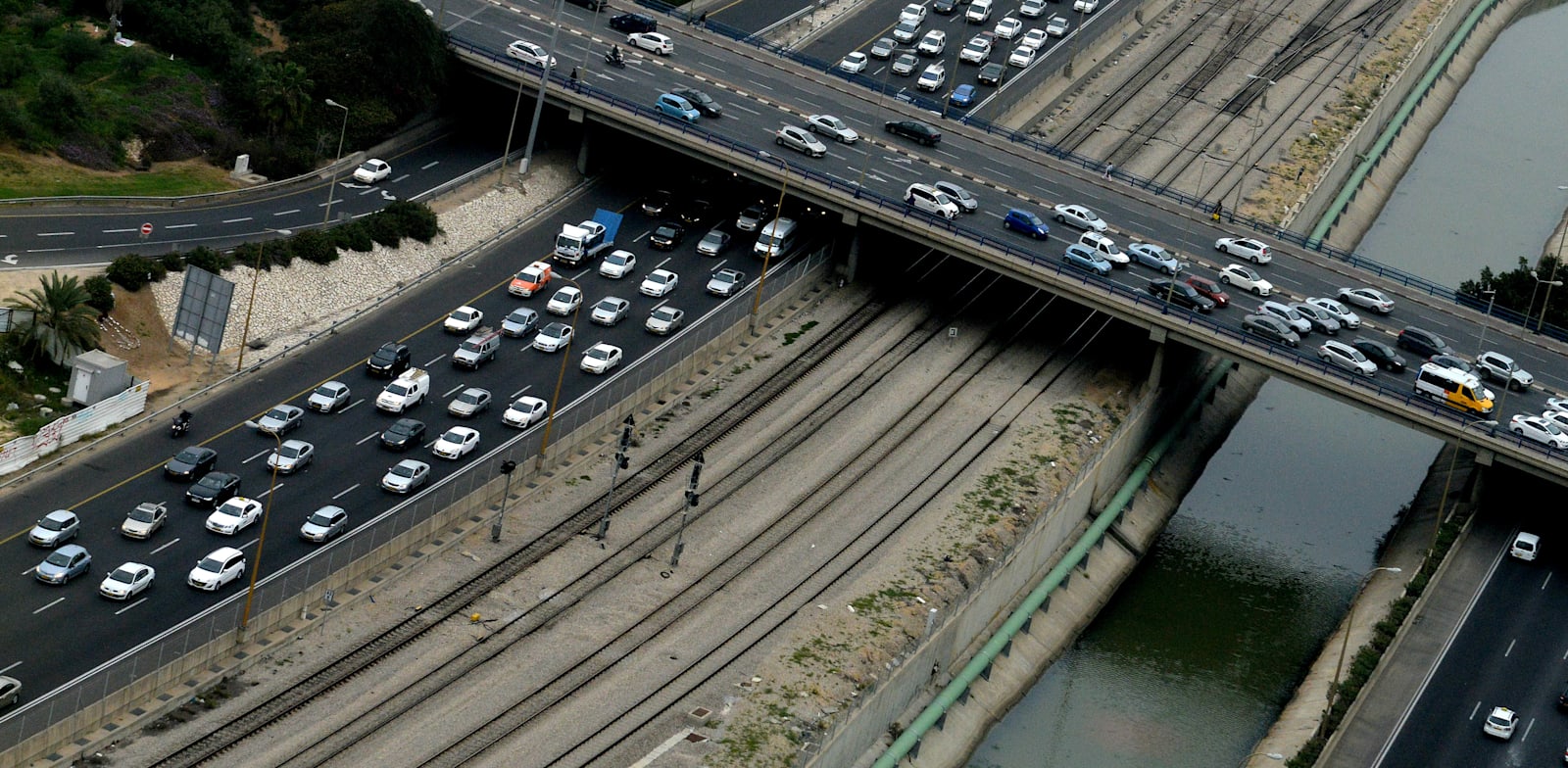 פקק תנועה  באיילון / צילום: תמר מצפי