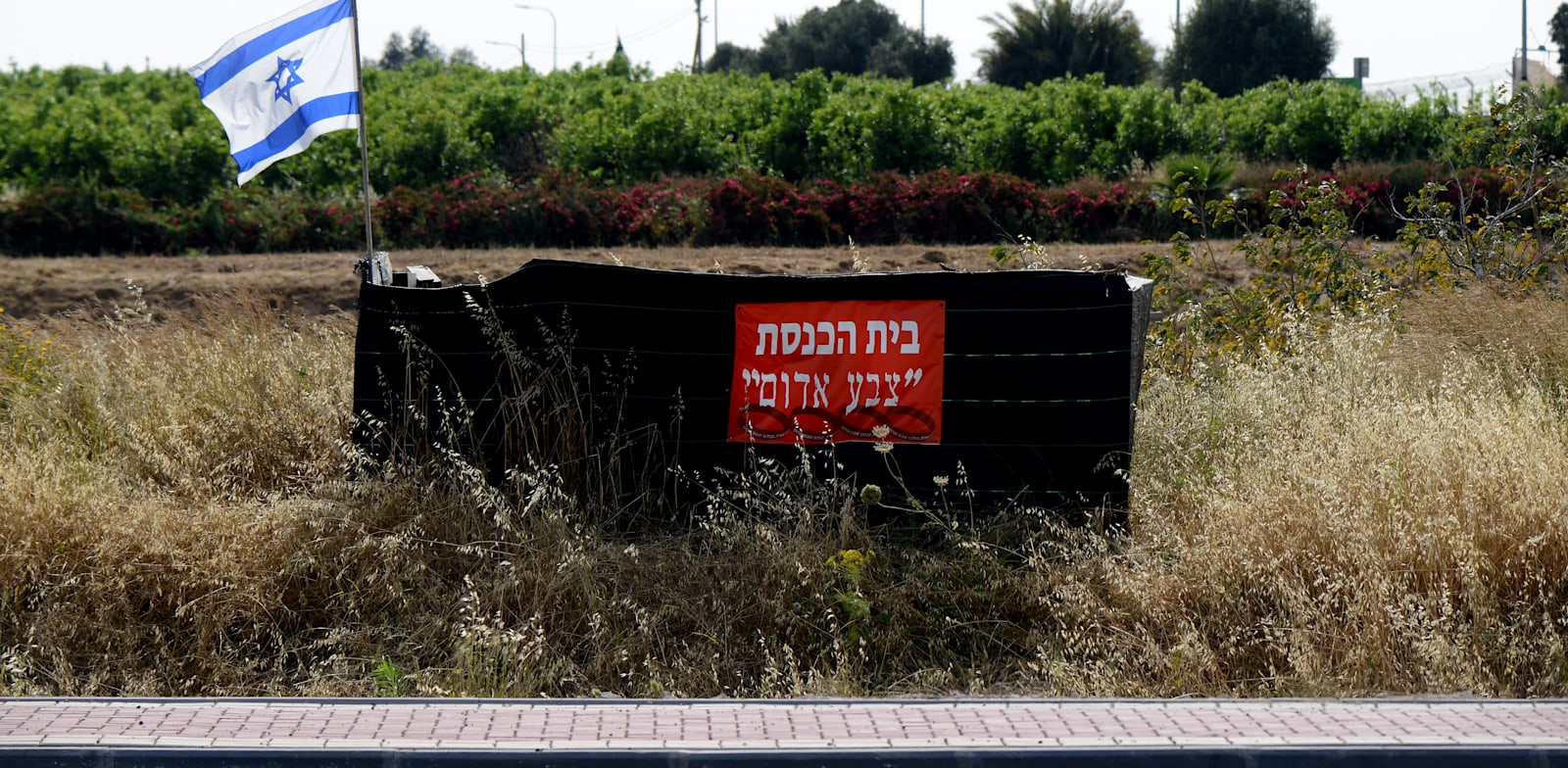 שלט בצומת שדרות / צילום: איל יצהר