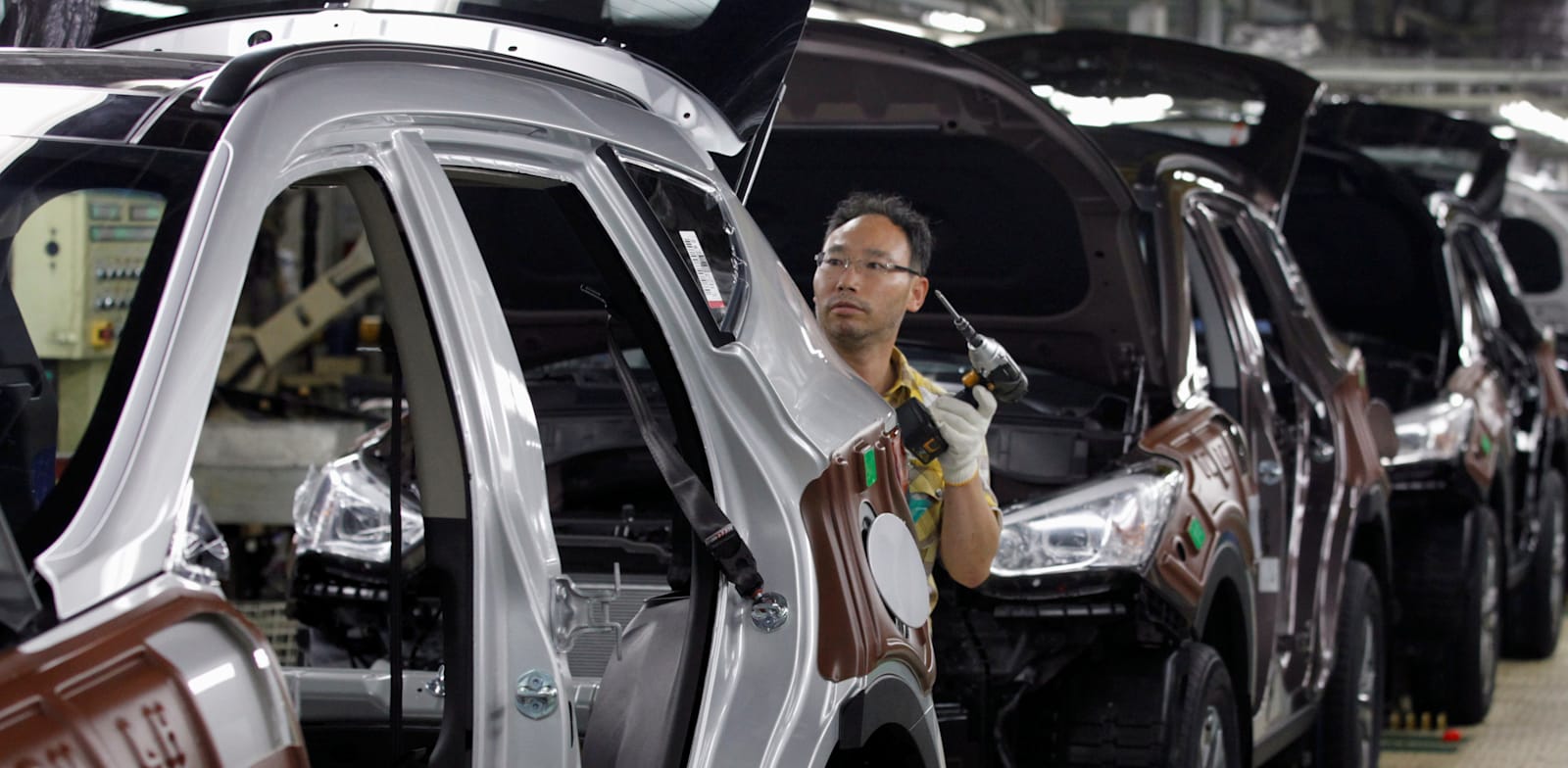 מפעל יונדאי בדרום קוריאה. הסכם הסחר ישראל־דרום קוריאה יסייע ליבואנים / צילום: Reuters, Lee Jae Won