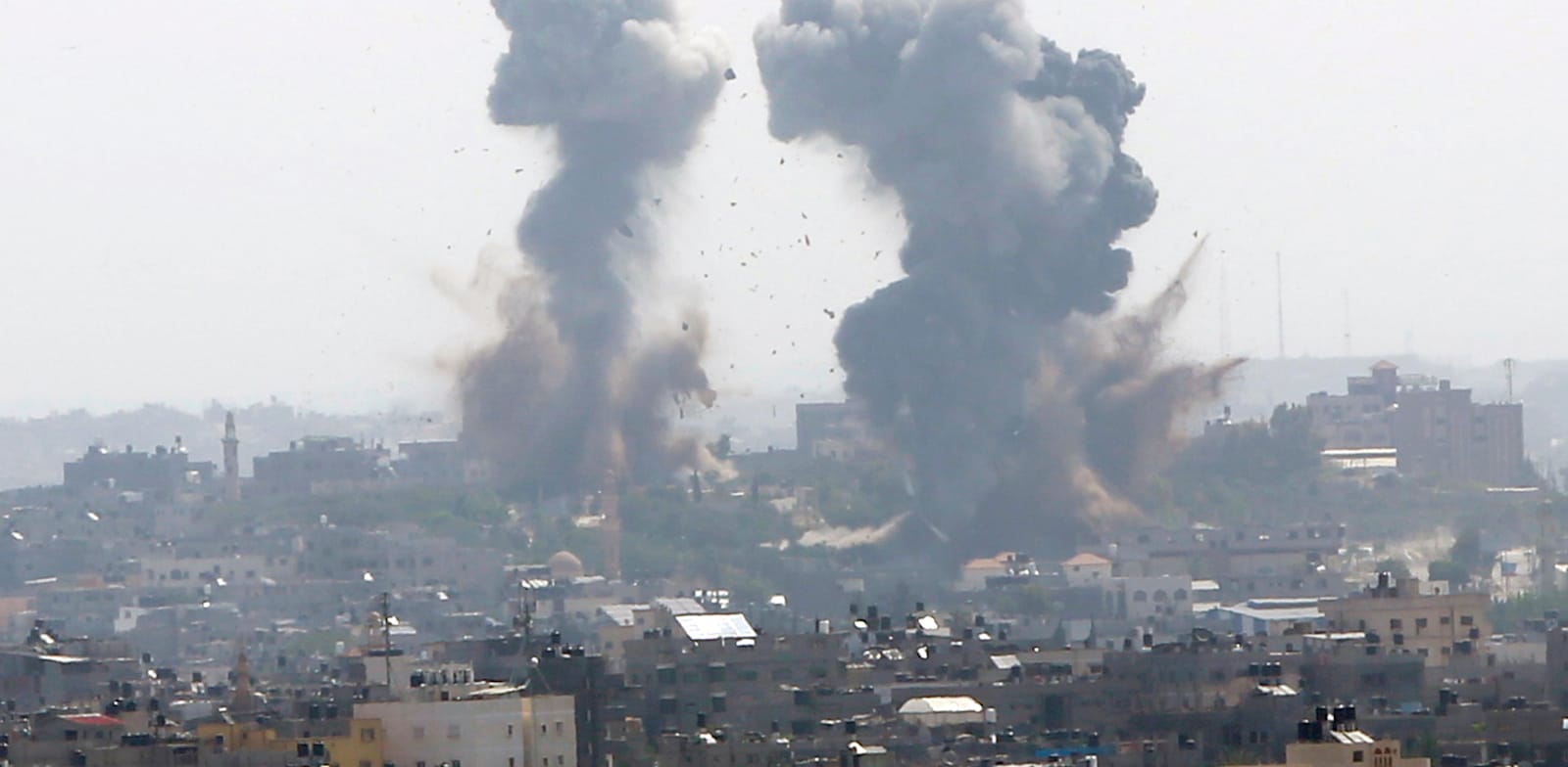 תגובת נגד של חיל האוויר בעזה / צילום: Associated Press, Hatem Moussa