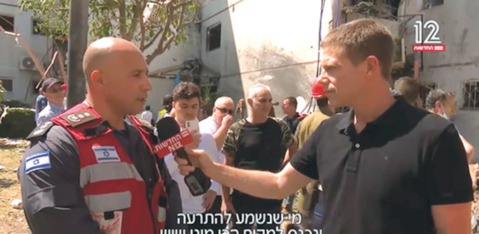 חדשות 12 מדווחת ממקום פגיעת טיל