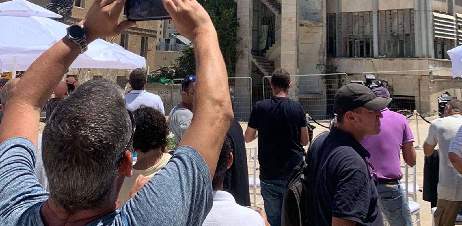 Jerusalem TV building being demolished Photo: Galit Saar Kamiel