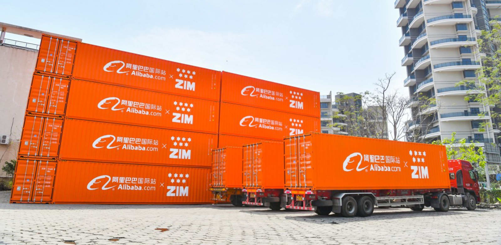 מכולות  Alibaba.com עם מיתוג של צים / צילום: יח''צ