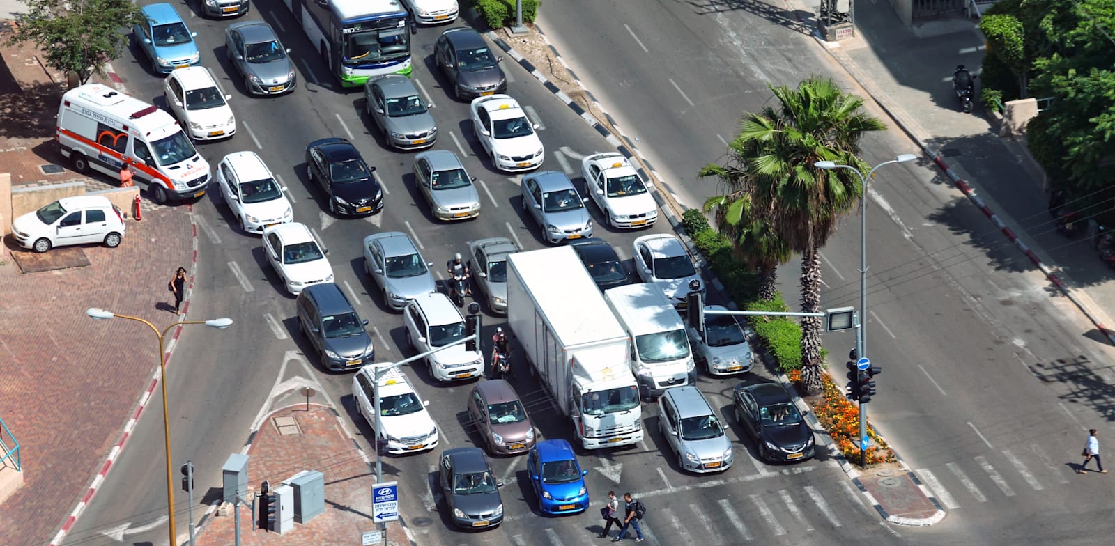 רכבים על הכביש בתל אביב. הנהג הישראלי צפוי להמשיך לשלם, ויותר / צילום: Shutterstock