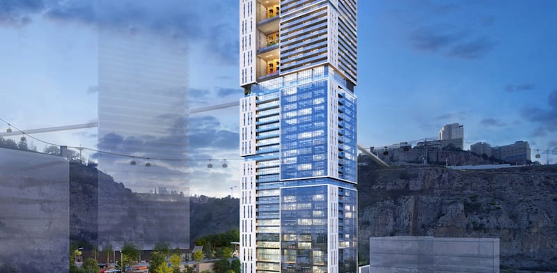 Impression of Nesher quarry tower  credit: Miloslavsky Architects