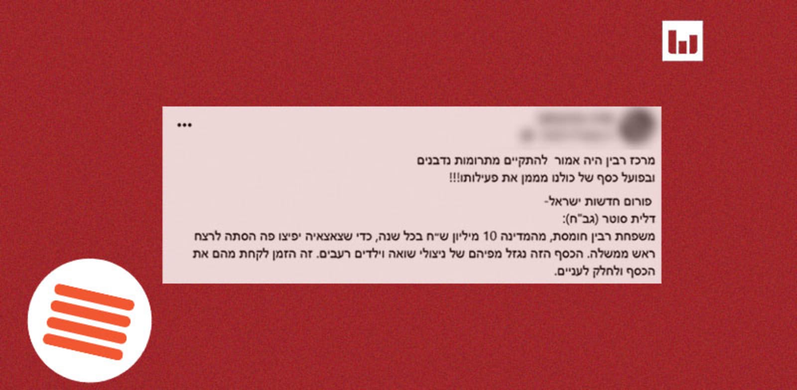 מתוך פוסט ויראלי בפייסבוק, 9.4.2020