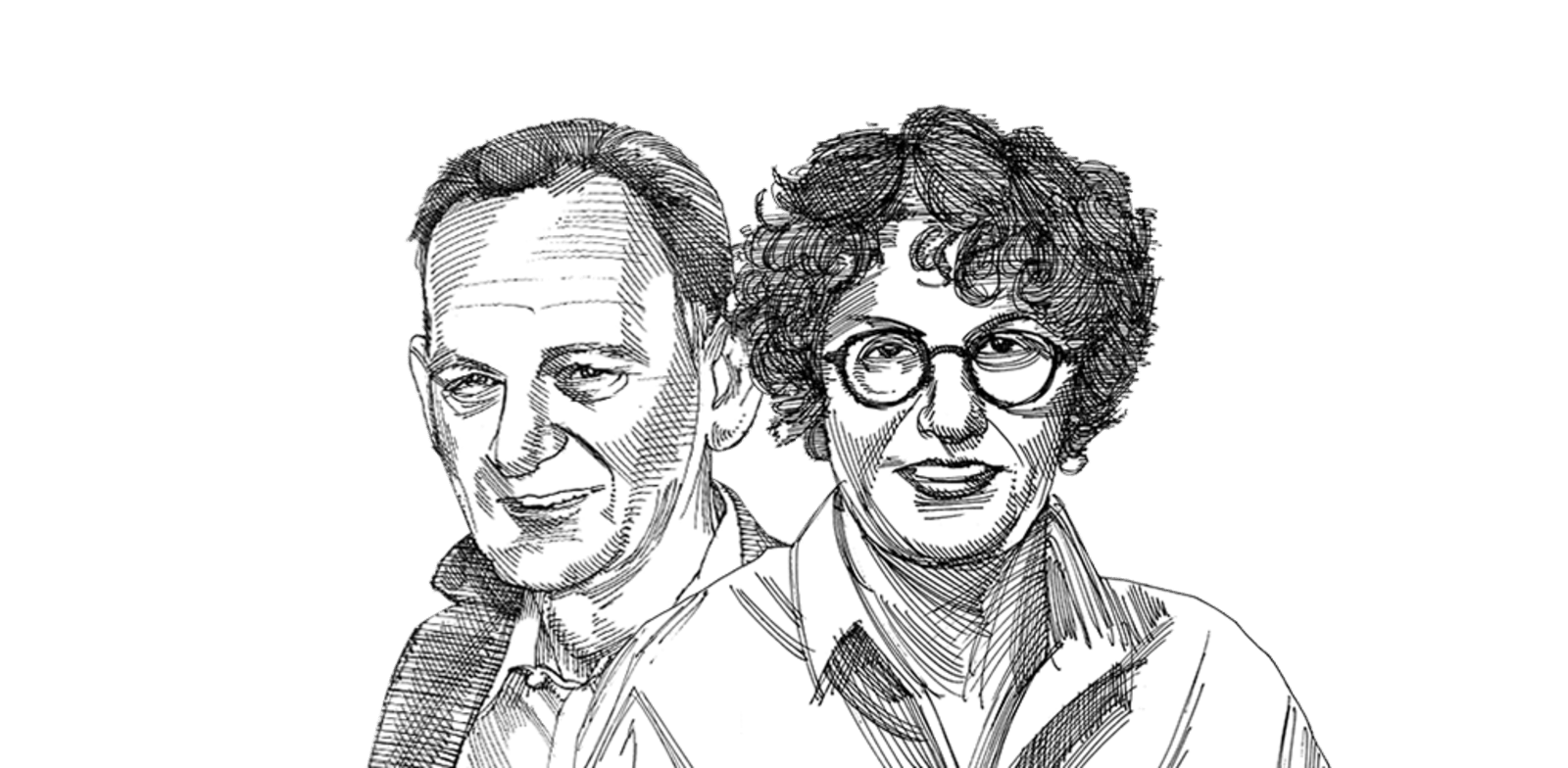 יוחנן לוקר ורות רלב''ג / איור: גיל ג'יבלי