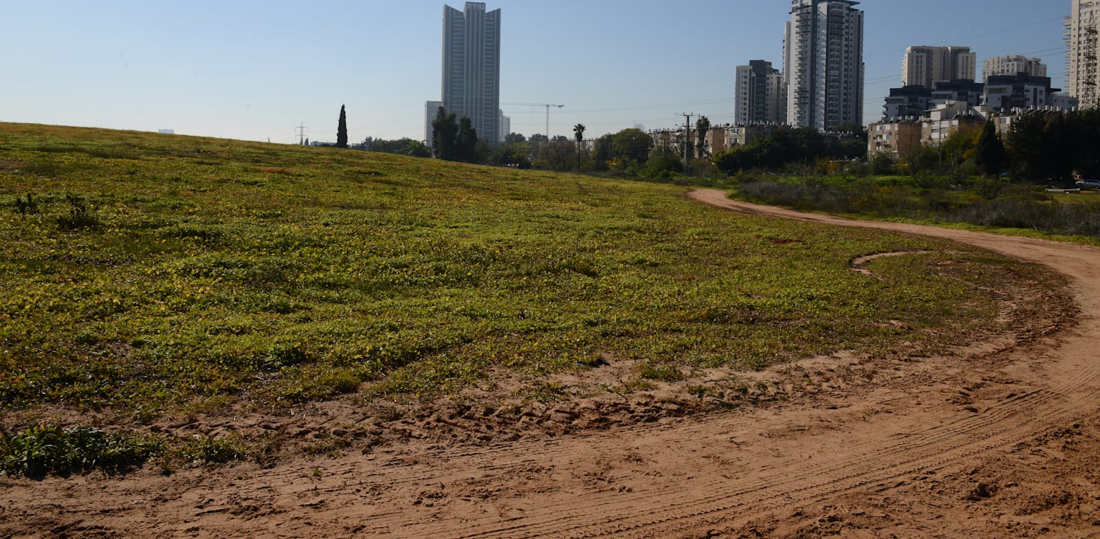 האתר המיועד לבניית מנחת מסוקים סמוך לצומת מורשה / צילום: איל יצהר