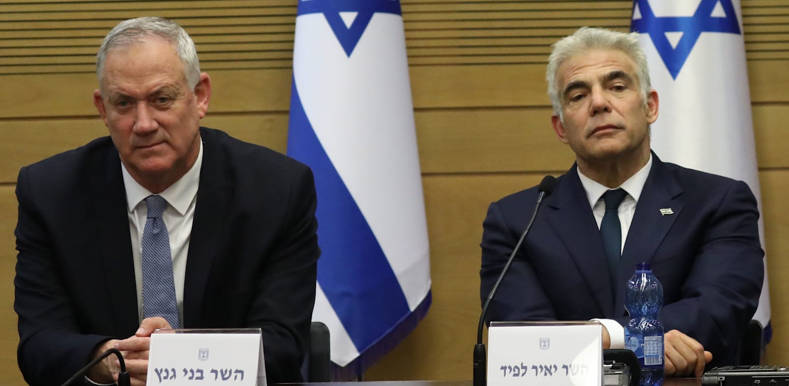 יאיר לפיד ובני גנץ / צילום: יוסי זמיר