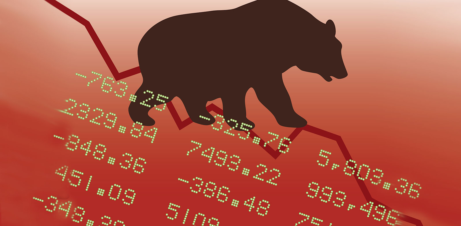 מסכים אדומים בבורסה / צילום: Shutterstock