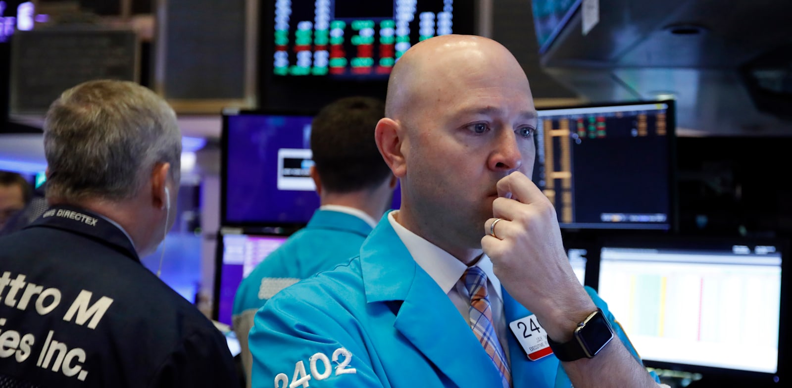 סוחרים מודאגים בוול סטריט / צילום: Associated Press, Richard Drew