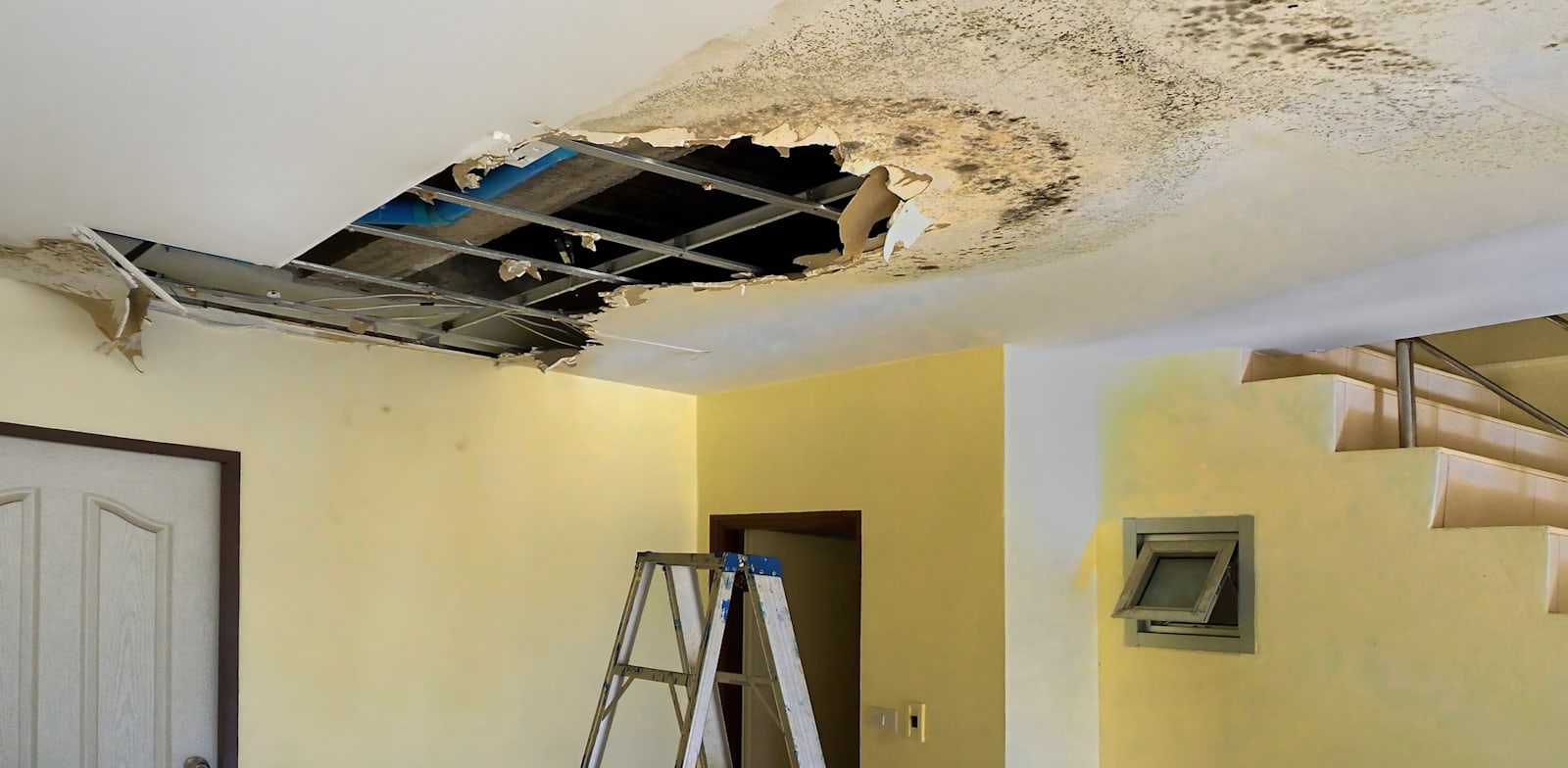 רטיבות בתקרה. לעתים הפתרון היחיד הוא מלחמת חורמה של ניסוי וטעייה / צילום: Shutterstock