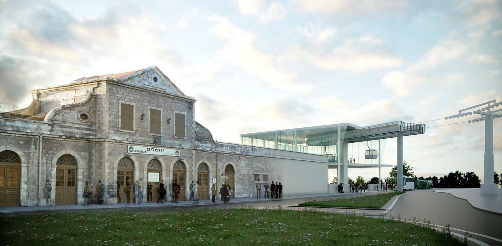 הרכבל המתוכנן בירושלים / הדמיה: הרשות לפיחוח ירושלים