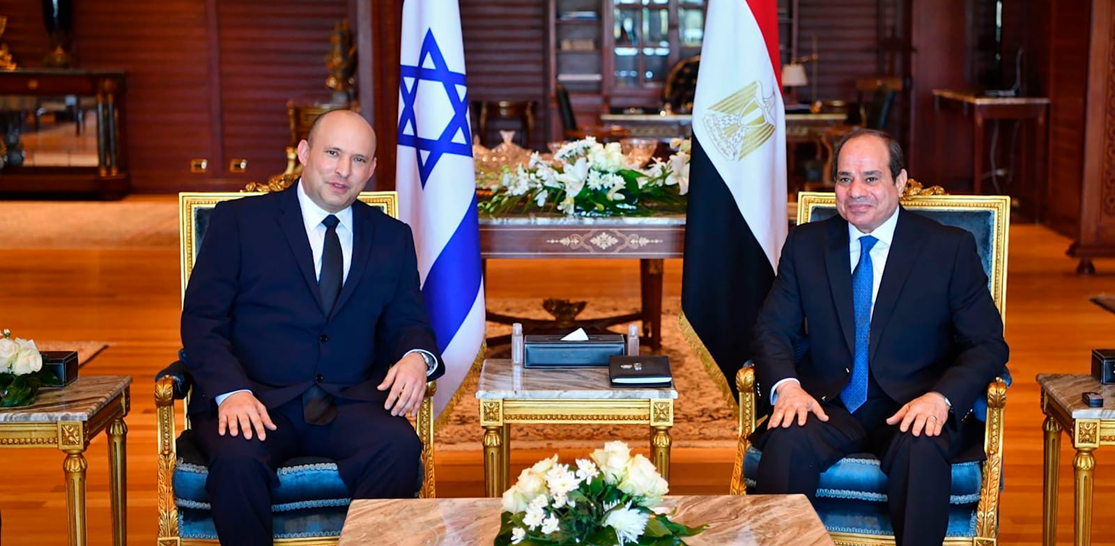 רה''מ בנט בפגישה עם נשיא מצרים א־סיסי,  מרץ 2022 / צילום: Associated Press