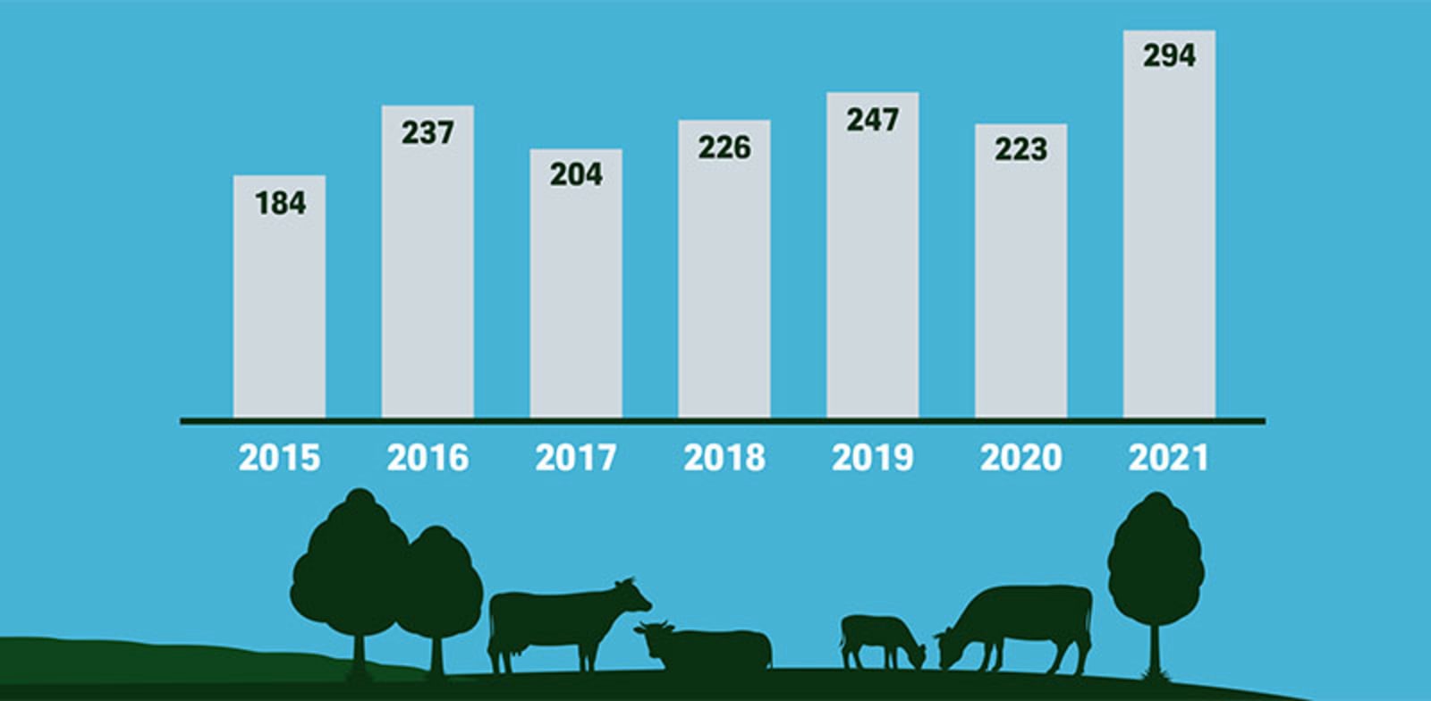 משלוחי עגלים חיים לישראל, באלפי ראשים
