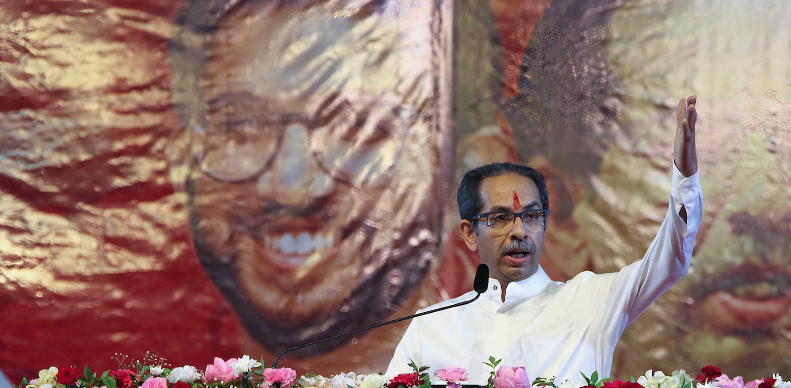 אודהאב טאקריי. ''תאומו ההודי'' של בנט, במסע הבחירות שלו בדרך אל הקואליציה / צילום: Reuters, SOPA Images