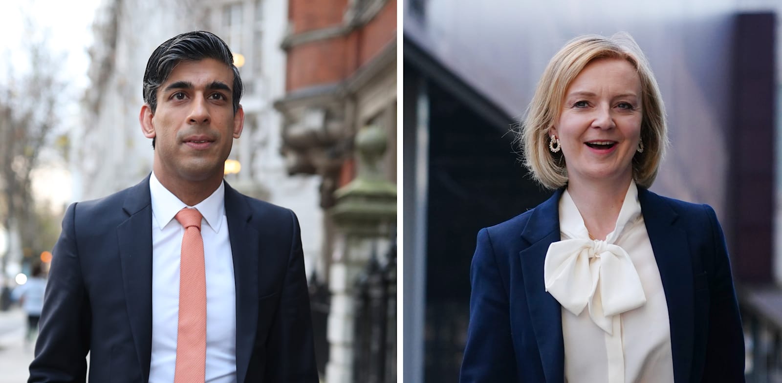 המתמודדים ליז טראס ורישי סונאק / צילום: רויטרס, PA Images via Reuters Connect