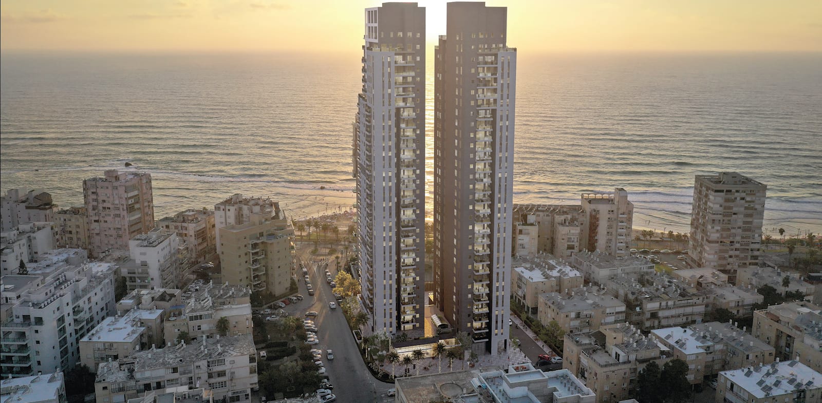 פינוי בינוי ברחוב סוקולוב פינת ירושלים בבת ים / הדמיה: סטודיו ימית