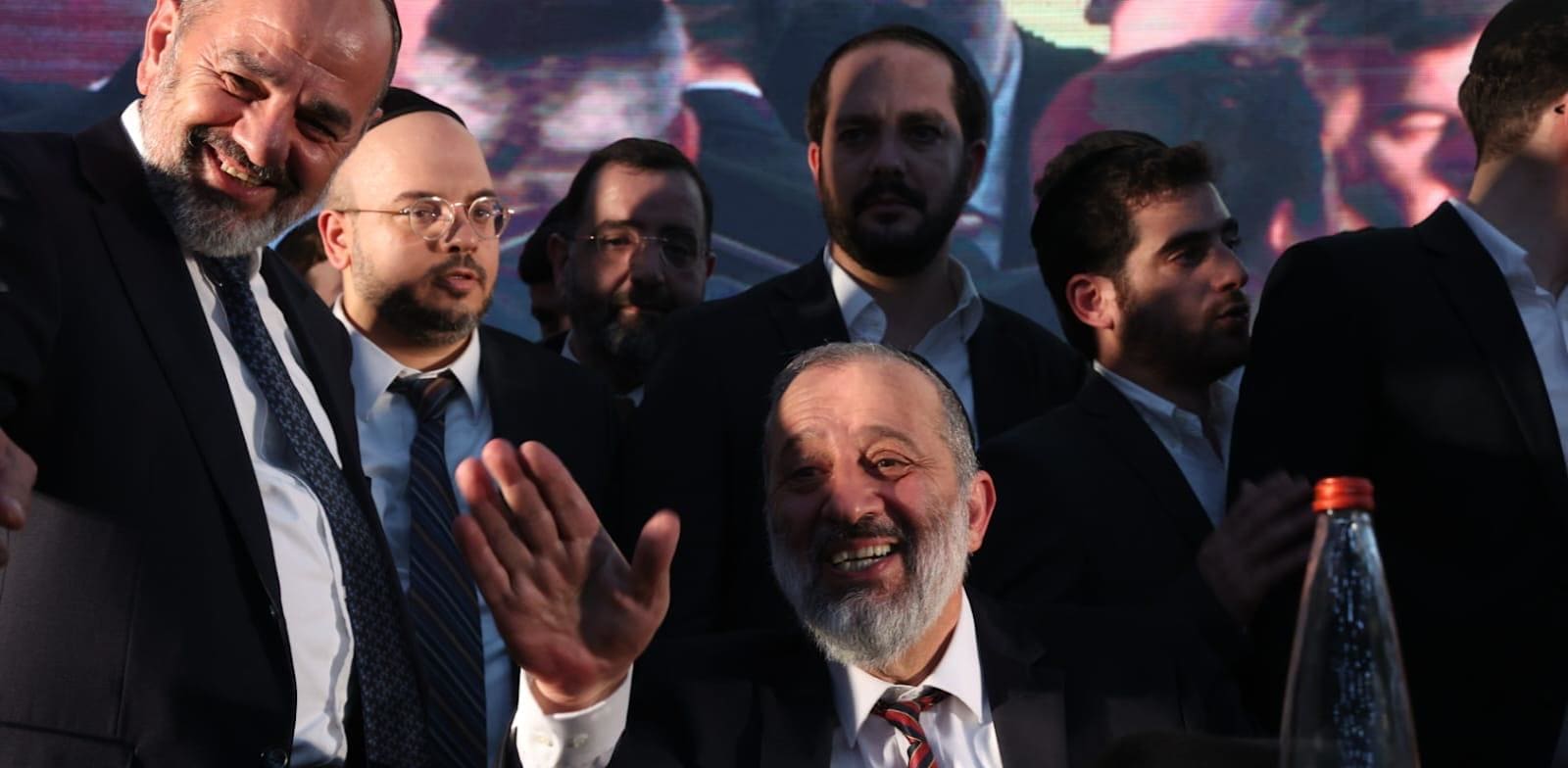 אריה דרעי במטה ש''ס ביום הבחירות / צילום: יעקב כהן