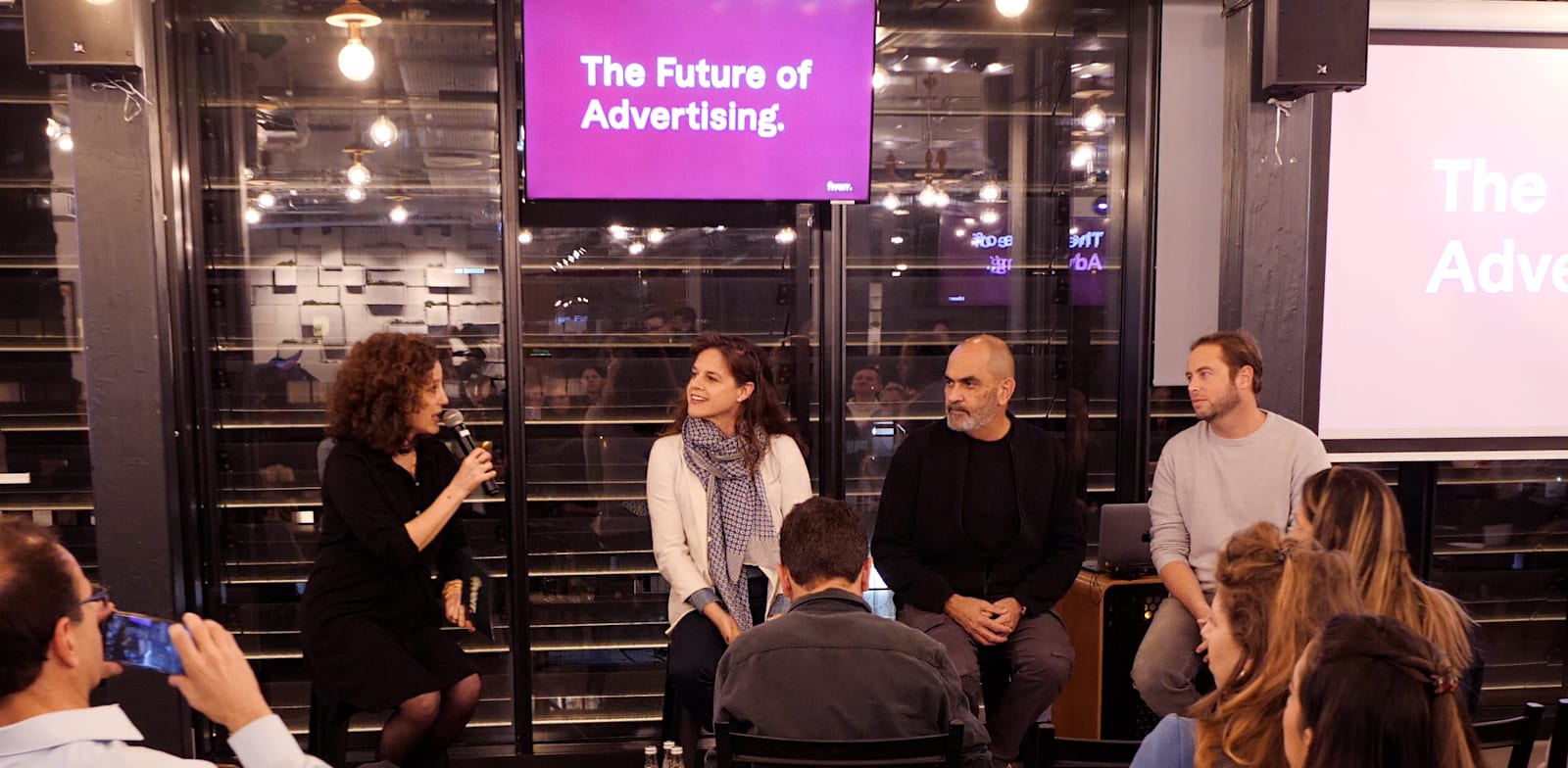 אמיר אריאלי, אורי לברון, דנה קול וגלי ארנון בפאנל שערכה חברת Fiverr / צילום: באדיבות Fiverr