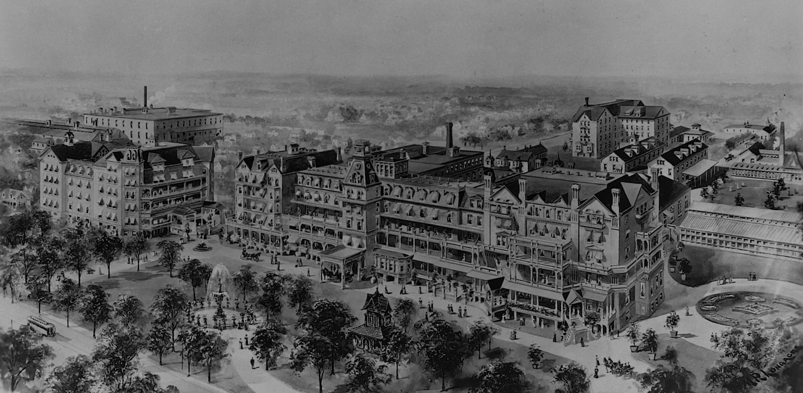 סנטוריום ''בטל קריק במישיגן, משם קידם גורו הבריאות ג'ון הארווי את הרעיון של חיים ללא בשר / צילום: ויקיפדיה