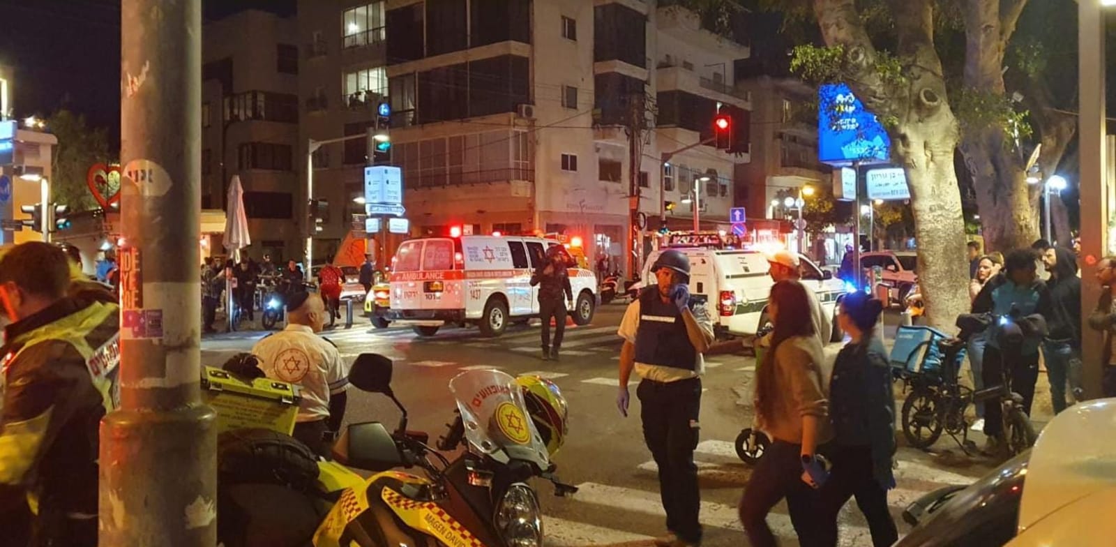 Shooting in Dizengoff Street on March 9, 2023 credit: Magen David Adom spokesperson Shooting in Dizengoff Street on March 9, 2023 credit: Magen David Adom spokesperson
