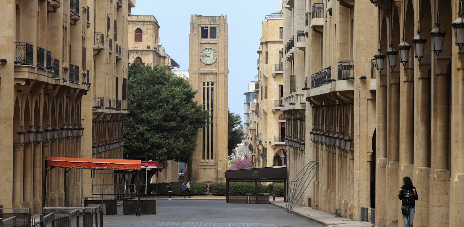 מגדל שעון בסמוך לפרלמנט הלבנוני בביירות / צילום: Reuters, Mohamed Azakir