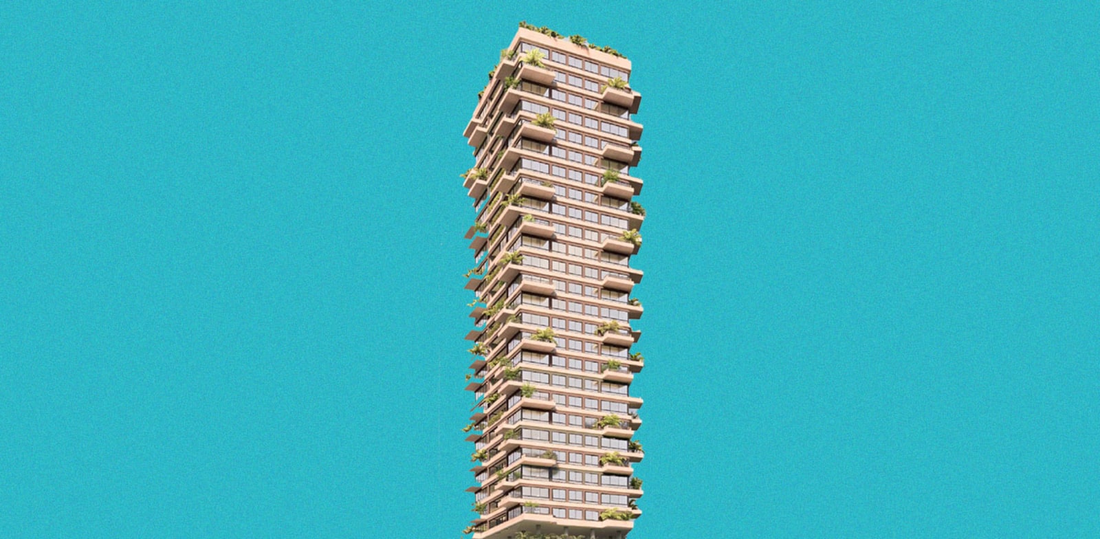 המגדל שמתוכנן להיבנות על המגרש בשכונת בית הכרם בירושלים / הדמיה: פרוס אדריכלים