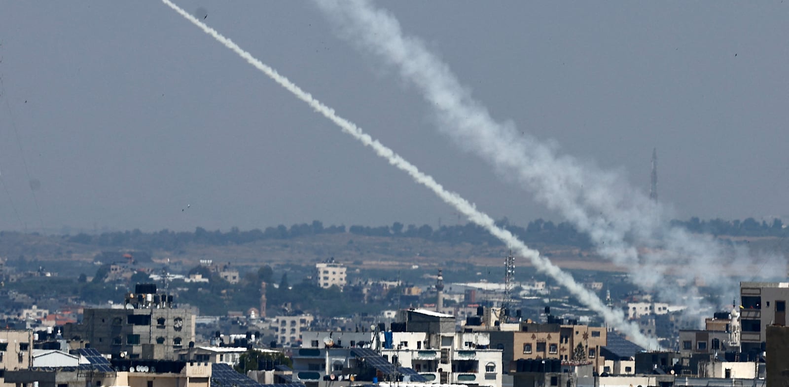 Rocket fire at Israel from Gaza Strip  credit: Reuters/Mohammed Salem