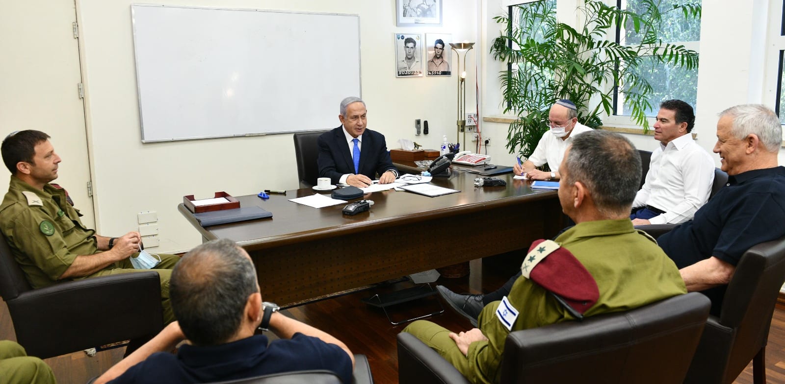 נתניהו בדיון בקריה / צילום: חיים צח לע"מ