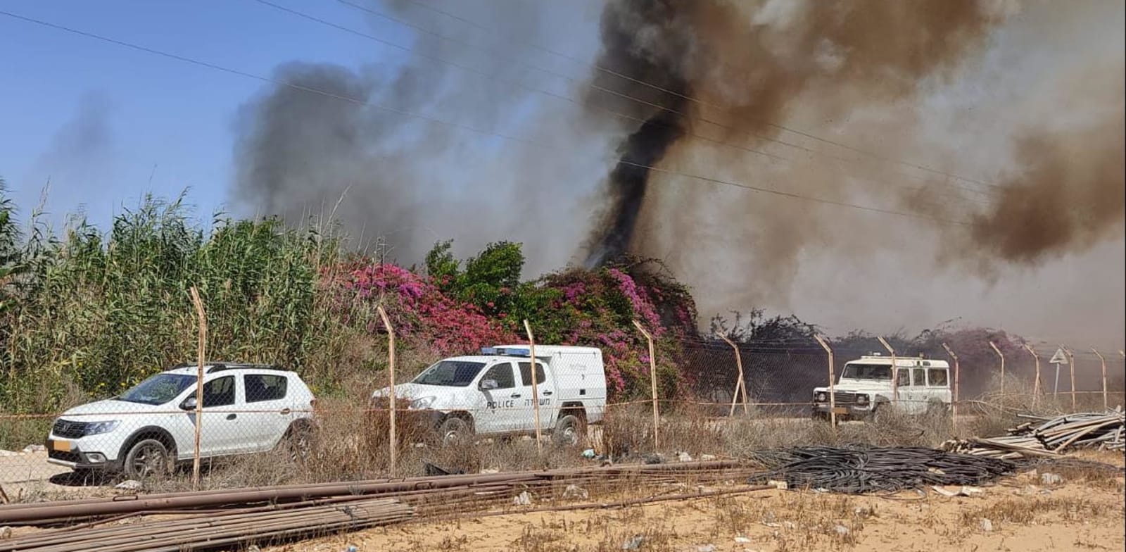 פגיעה הישירה בבית אריזה במועצה איזורית אשכול / צילום: דובר זק"א