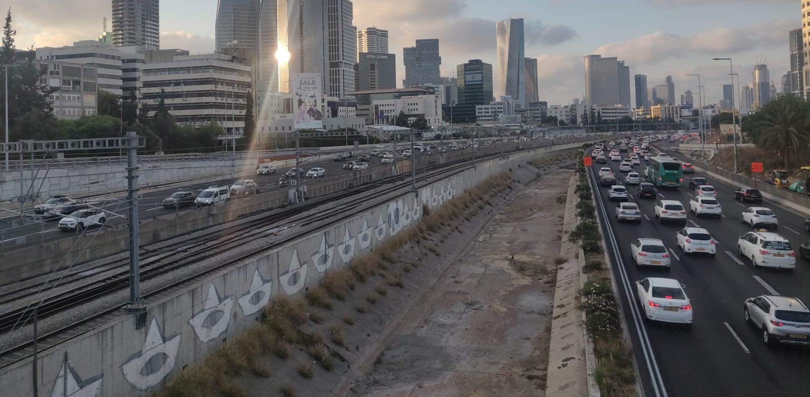 פקקים באיילון / צילום: הדר רות בשן