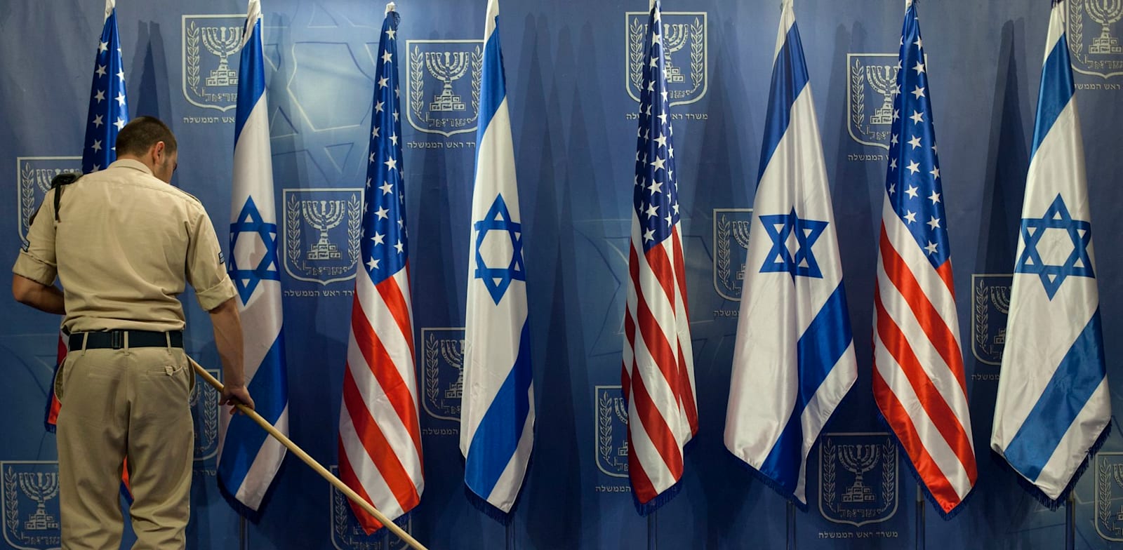 US-Israeli flags Photo: IDF Spokesperson