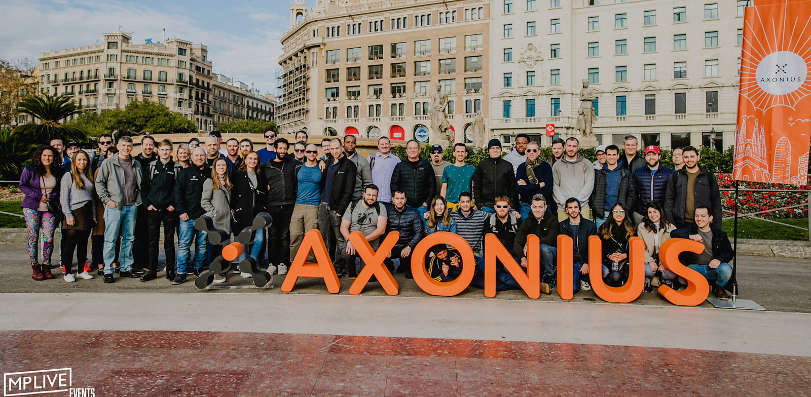 Axonius employees on trip to Barcelona