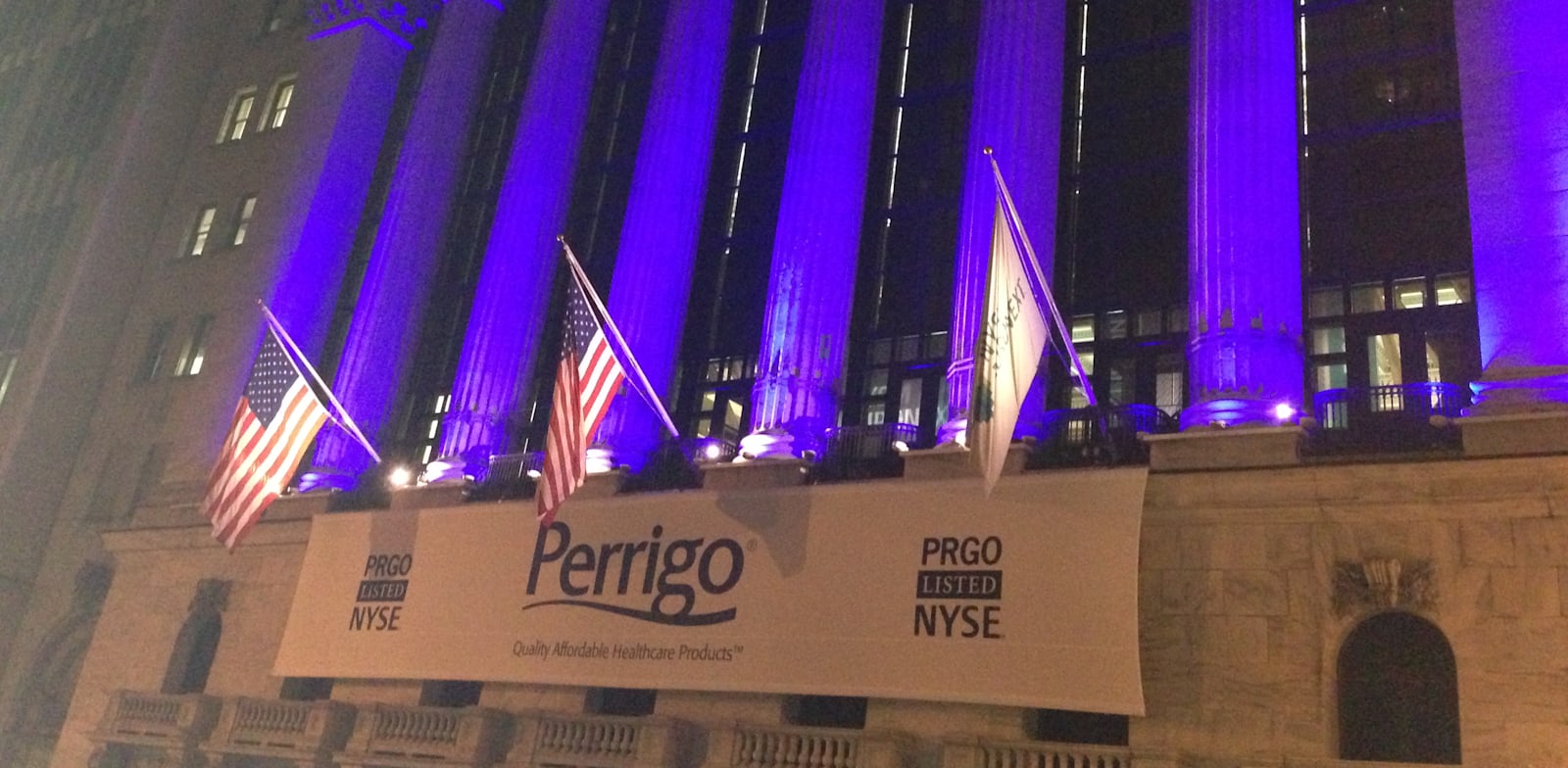 Perrigo on the NYSE Photo: PR
