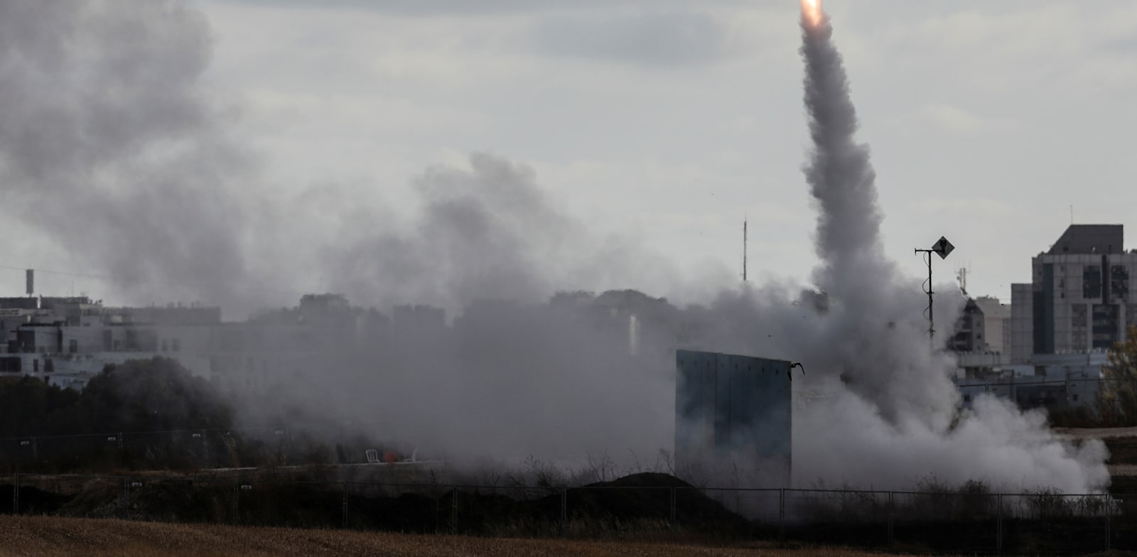 A Tamir missile fired by the Iron Dome system  credit: Ronen Zvulun, Reuters