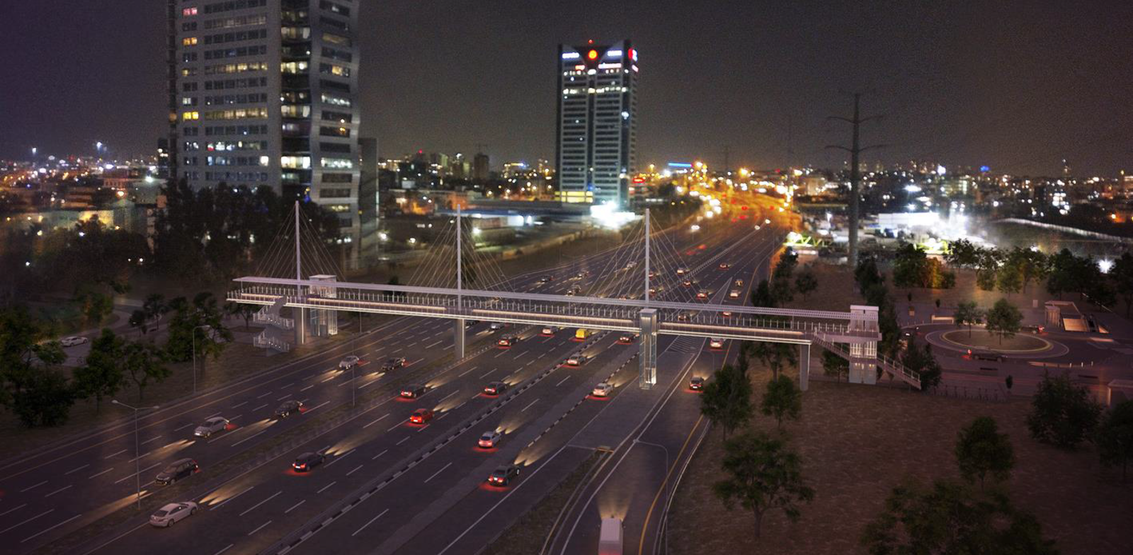 הדמיית גשר אם המושבת מצפון / צילום: נת''ע