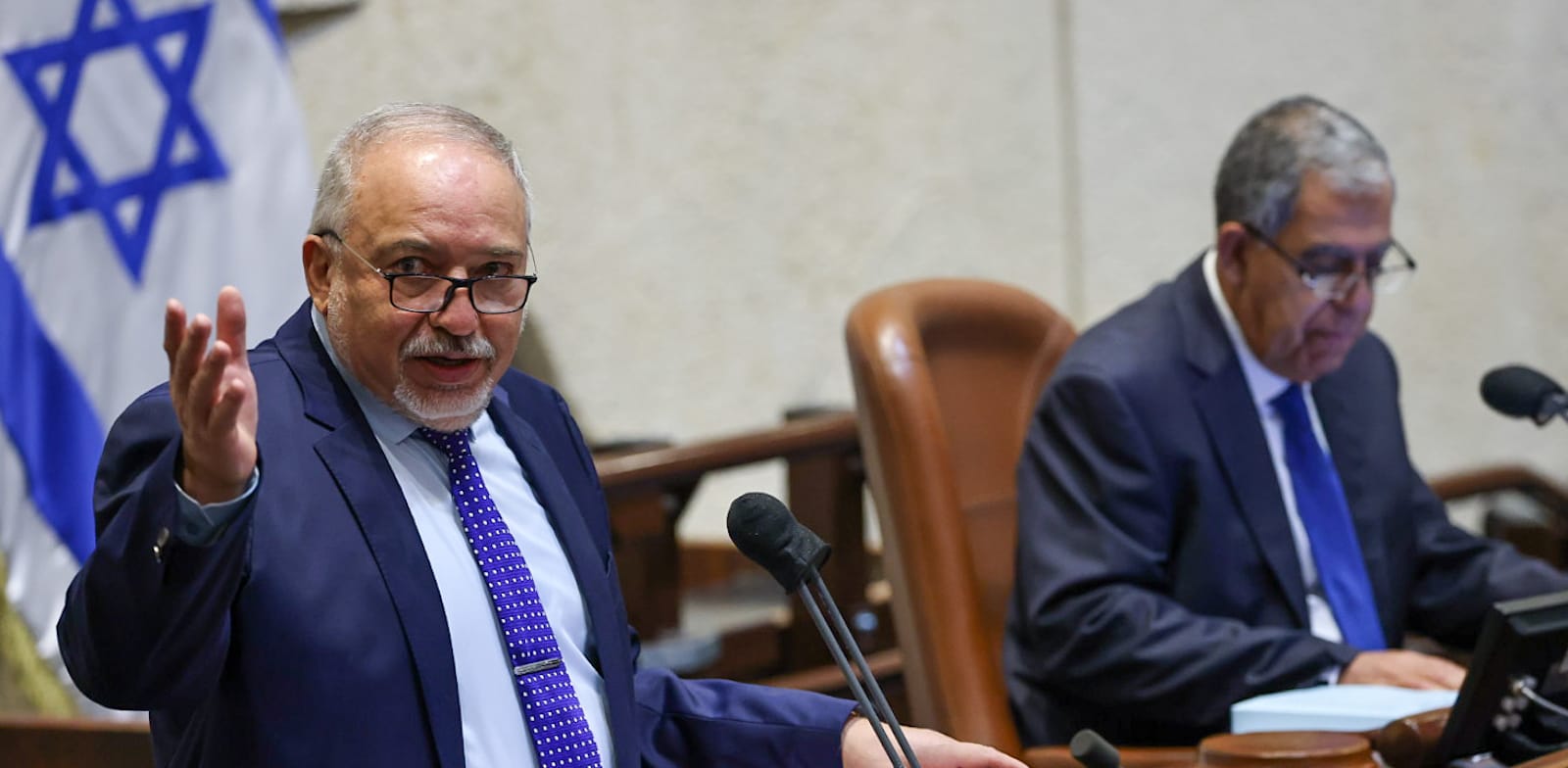 Avigdor Liberman in the Knesset  credit: Noam Moskowitz, Knesset