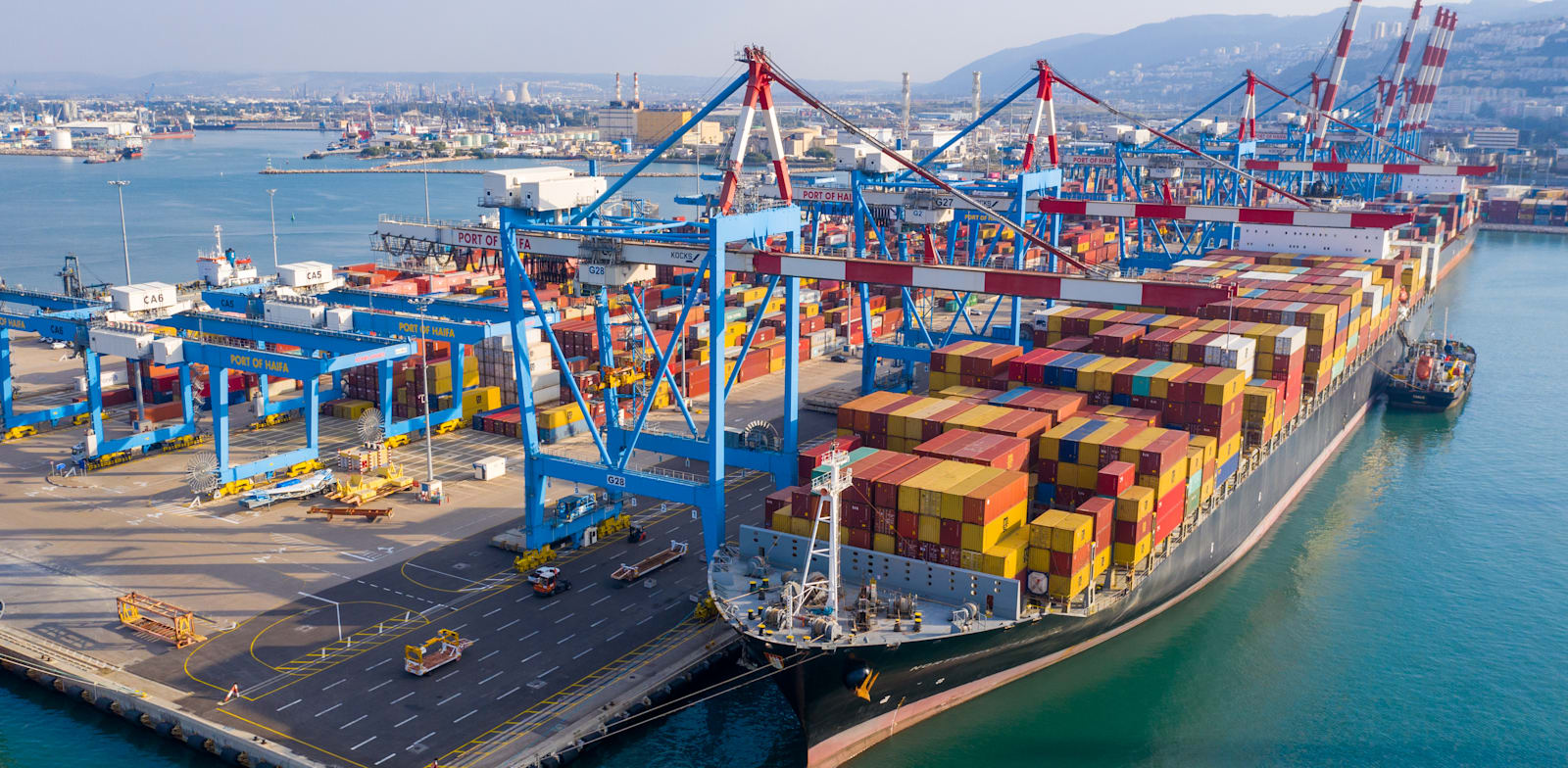 Ship at Haifa Port  credit: Shutterstock