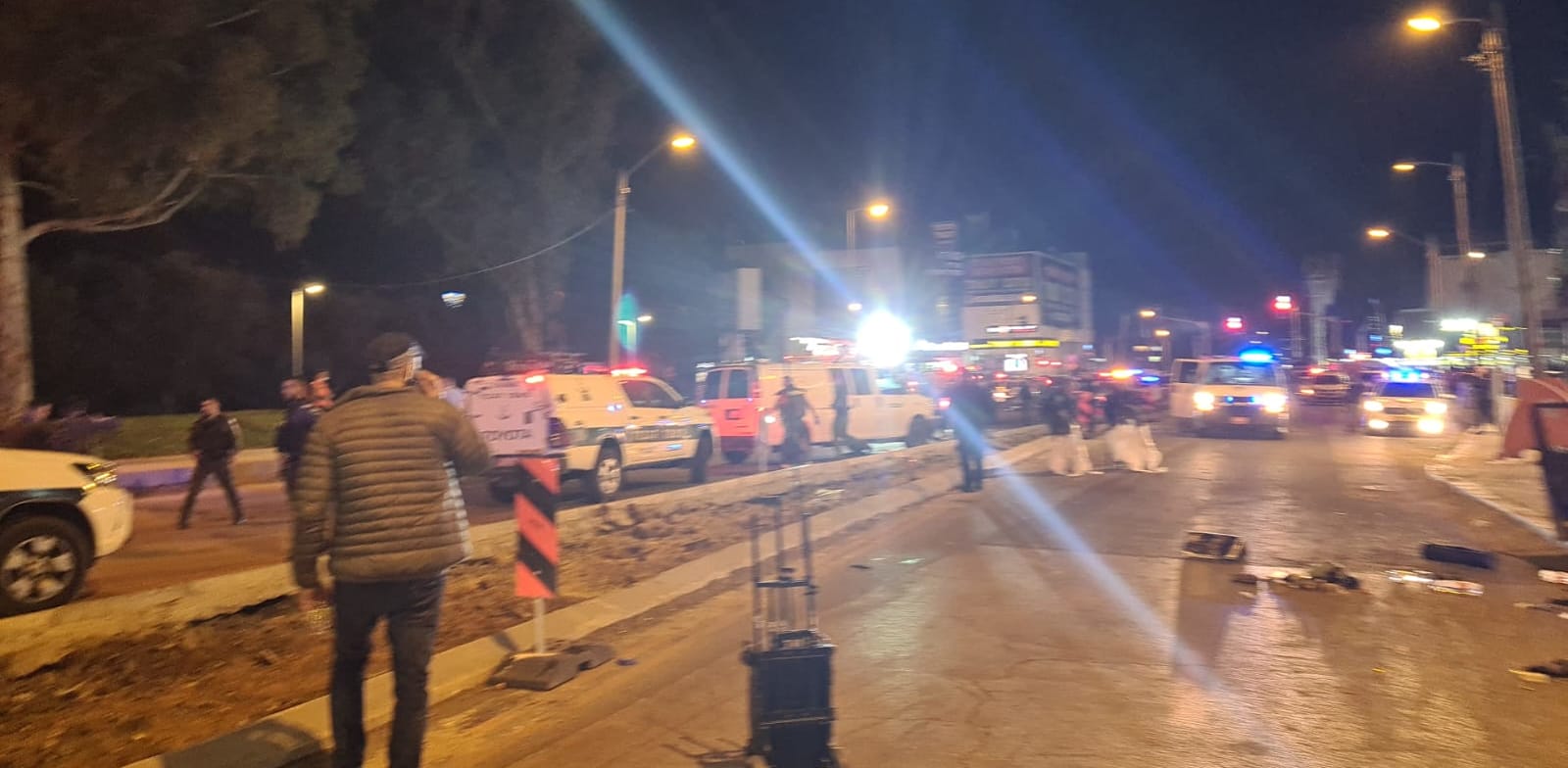 Terror attack in Hadera Photo: Police Spokesperson