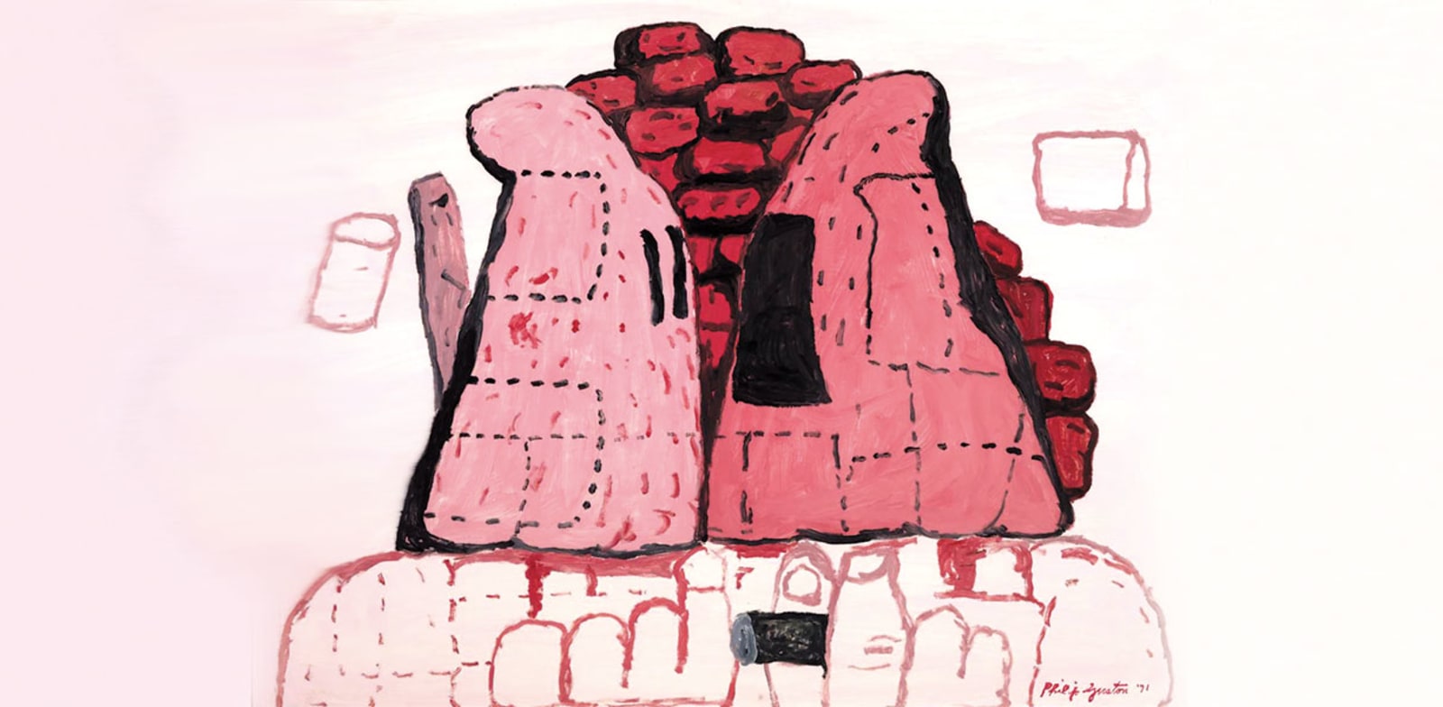 "ציור של פיליפ גסטון, ״Cornered״, משנת 1971 / צילום: Flickr"