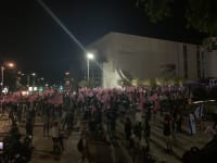 הפגנה בכיכר הבימה / צילום: ניצן שפיר