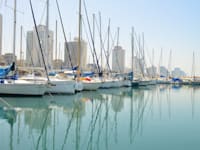 המרינה בנמל תל אביב. לארגוני הסביבה יש חשש מפני פגיעה באיכות רצועת החוף הקיימת / צילום: תמר מצפי