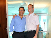 עידו נויברבר (מימין) וויקטור שמריך, מבעלי סטורנקסט / צילום: תמר מצפי