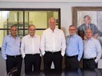 עוה"ד בנד (מימין), חלד, אלקס הרטמן ושוקי חורש / צילום: מיכל רביבו