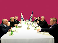 ראשי גוש השינוי בפגישה במלון דן בת"א בתחילת יוני / צילום: רענן כהן