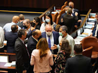 הקואליציה ביום ההצבעה על חוק ההסדרים. 2 בספטמבר / צילום: נועם מושקוביץ, דוברות הכנסת