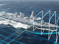 ספינת קרב בריטית בהדמיה של מערכת לוחמה אלקטרונית / הדמיה: אלביט מערכות