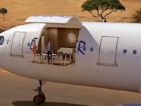 המטוס הפרטי של לופטהנזה. כולל מרפסת שמש שנשלפת כאשר המטוס חונה, ארבעה חדרי שינה זוגיים וחדר כושר / צילום: Reuters, Lufthansa Technik AG